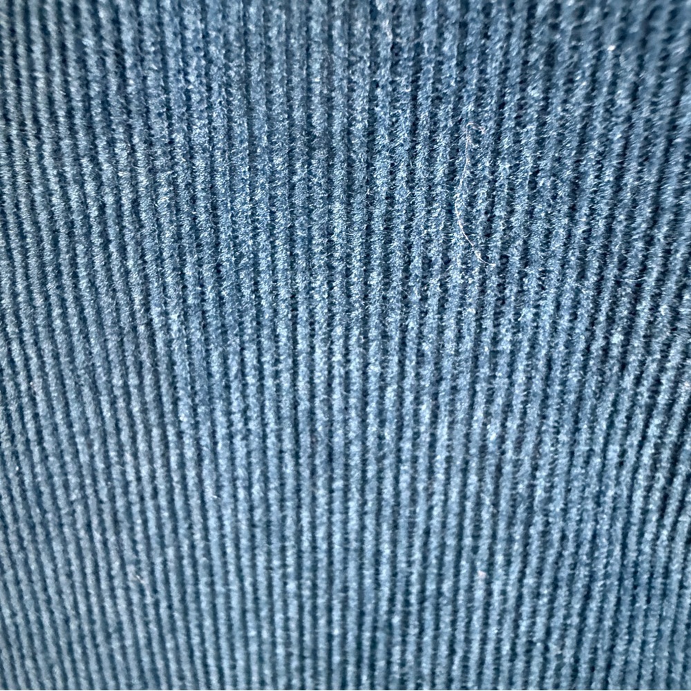 Thierry Colson blue corduroy long sleeve ruffle dress size Small - Picture 5 of 10